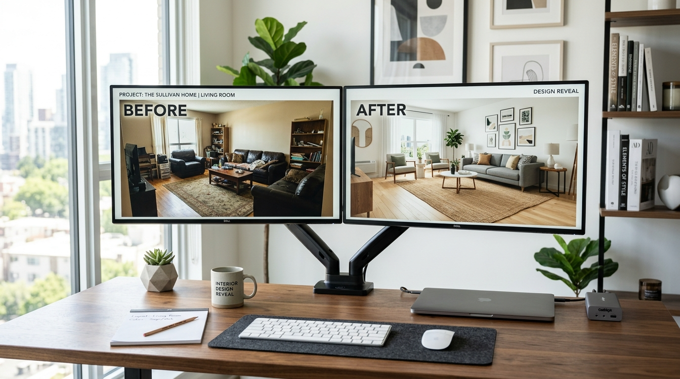 6) Before-and-after concept visualization